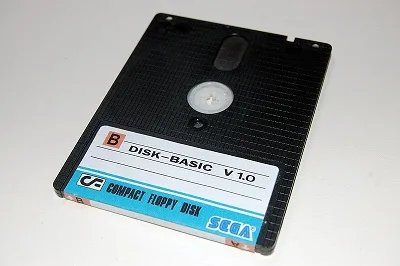 A 3-inch Compact Floppy Disk, the disk format used by the CPC 6128's built-in drive